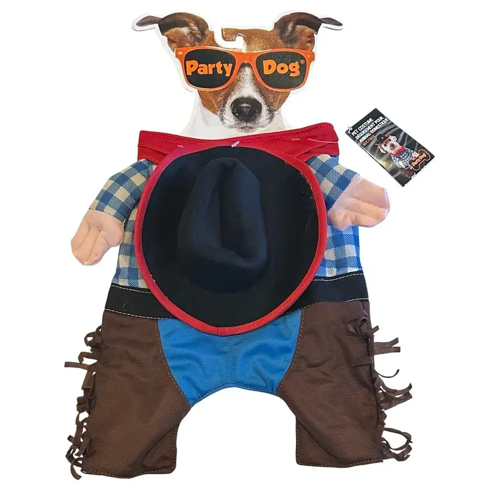 New Party Dog Cowboy Pet Costume, Dog Costume, Cat Costume, Funny, Size M/L